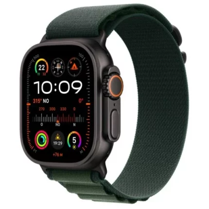 Apple Watch Ultra 2 GPS + Cellular 49mm Caja Negra Titanio con Correa Alpine Loop L Verde Oscuro